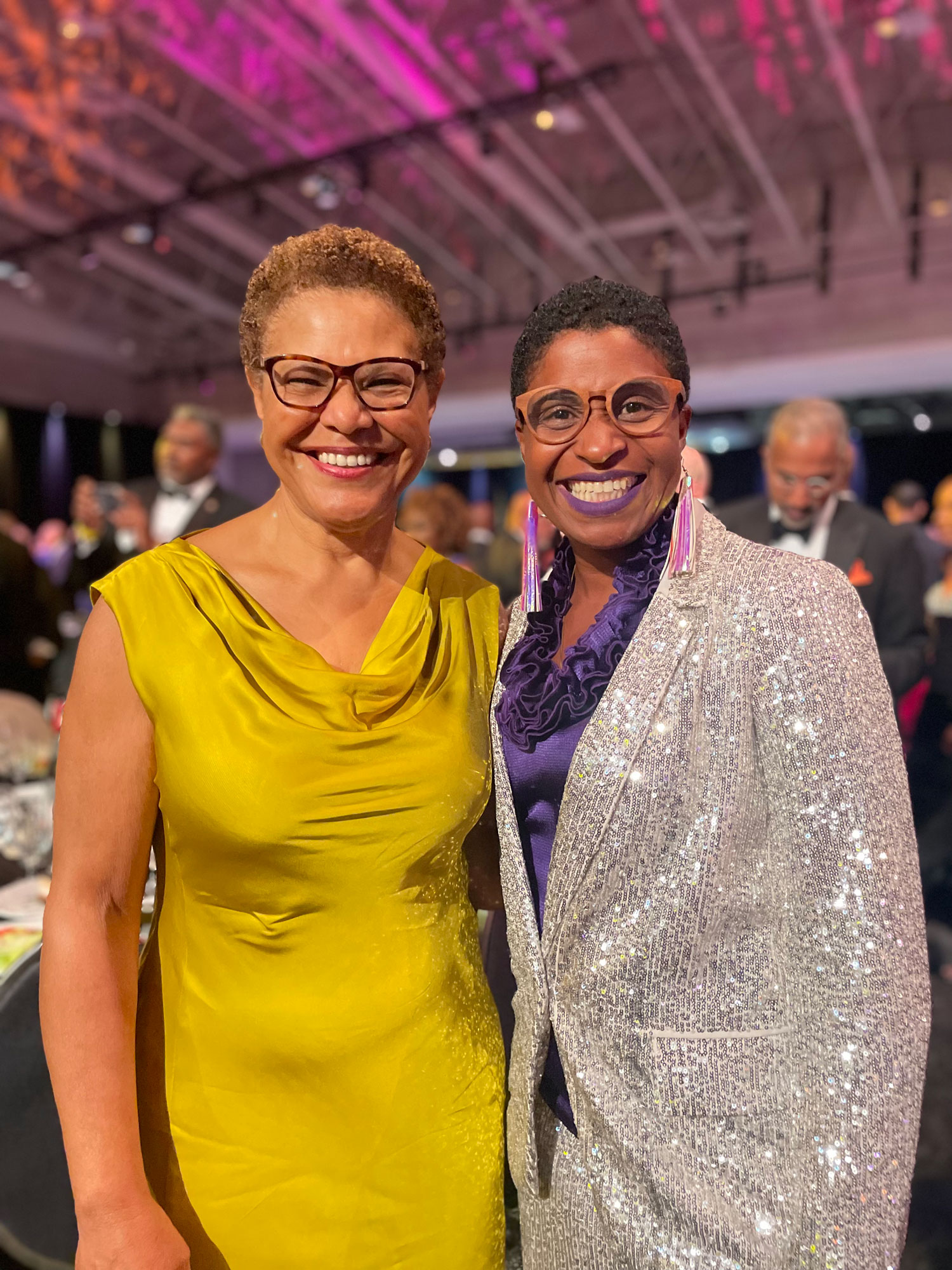 Two women at a gala