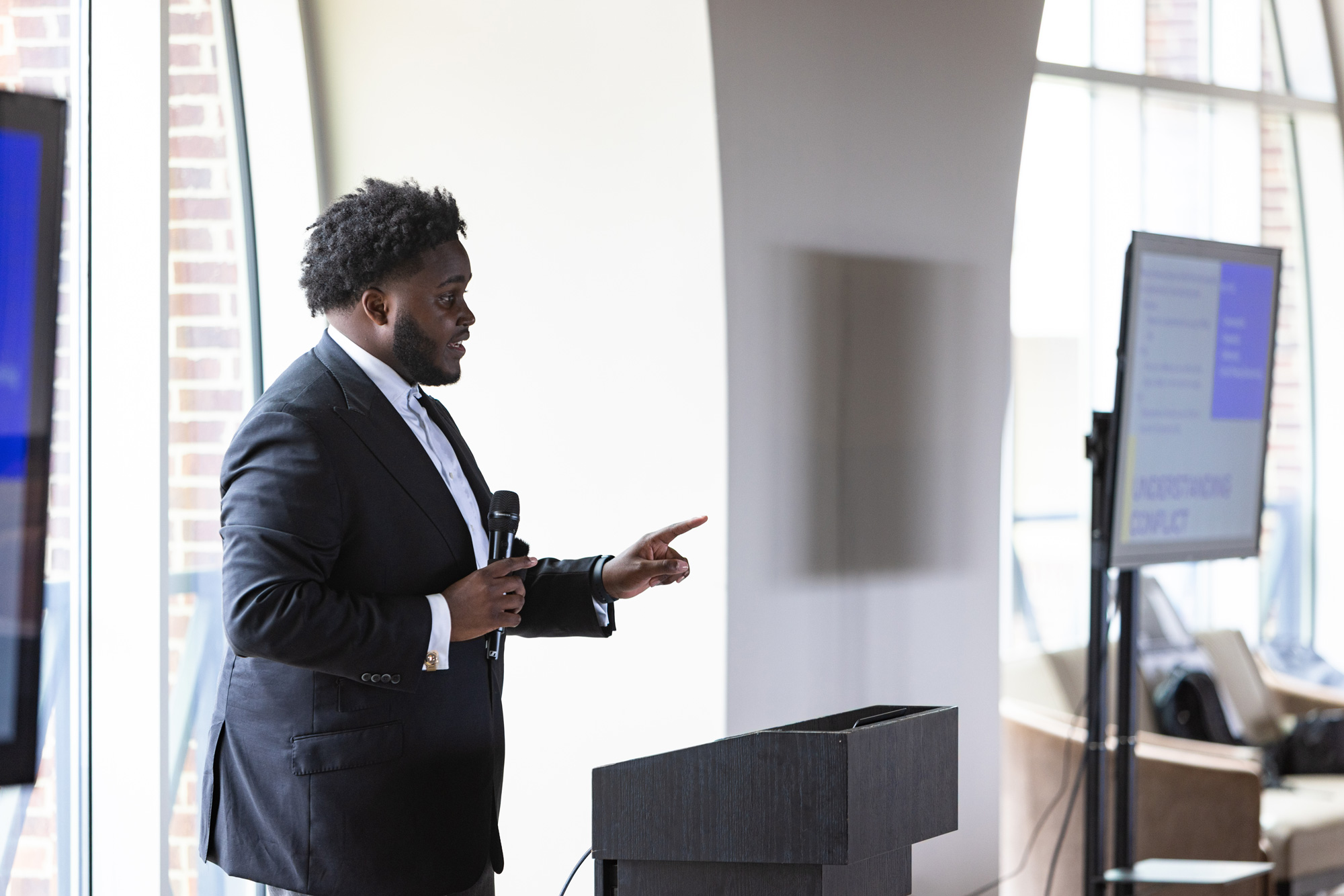 Civint fellow, Tyson Brown, speaking at an event in Columbia, SC.